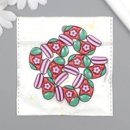 Decor for creativity plastic "New Year's sock" 2.2x2.4x0.5 cm-3