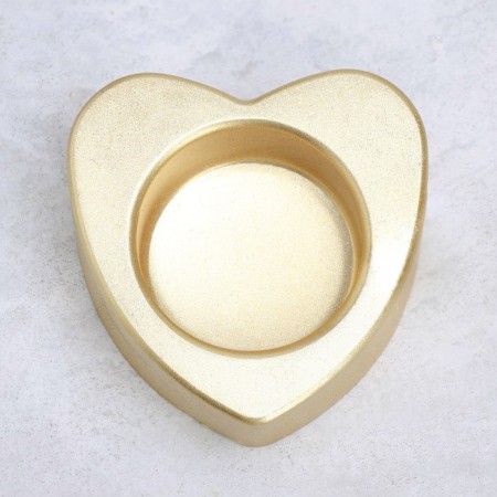 Small Climb "Small Heart. Marble" from gypsum, 7x3cm, gold-2