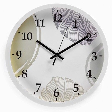 Watching clock, interior "leaves", d-30.5 cm, silent