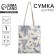 Bag Schoper "Flowers" 35 x 0.5 x 40, Department without lightning, without lining, white
