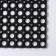 Muddy mud -bearded rug 40 × 60 × 1.6 cm, black color