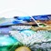 New Year. Gift box New Year's box is large gift with a plastic handle "Shine" 285x140x330 mm.