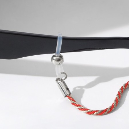 Chain for glasses "Aesthetics" No. 32, red-silver color, 70 cm-5