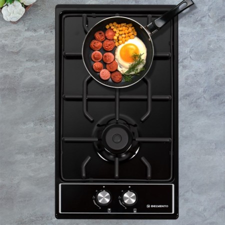 Hon surface Delvento V30V20B001, gas, 2 burners, gray-4