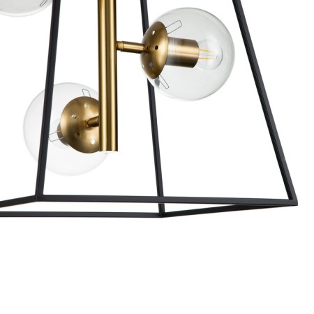 Suspended Indigo, 13005/A/4P Black. 4x40W, e27, 350x350x545/1345 mm, transparent color-1