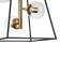 Suspended Indigo, 13005/A/4P Black. 4x40W, e27, 350x350x545/1345 mm, transparent color