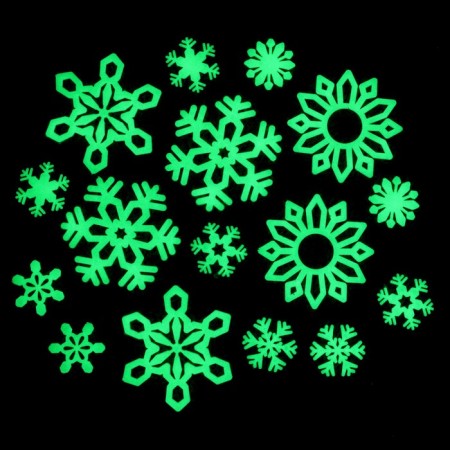 A set of luminous decor "snowflakes"