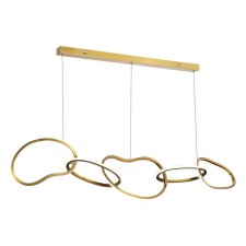 Suspension lamp ST LUCE. SL6505.203.50. Abra. 1x50 W, LED, 4000K, 2960 LM, 150x28x30 cm, golden color