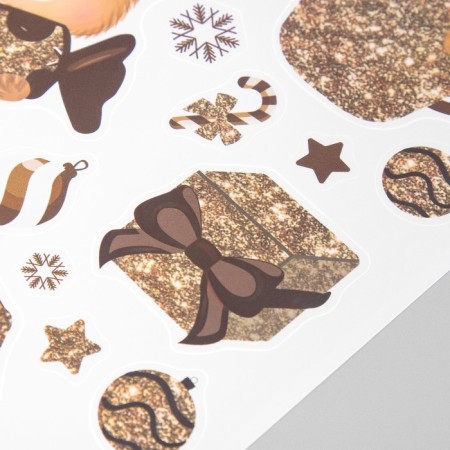 New Year sticker interior color "bears and New Year holidays" 30x40 cm-3
