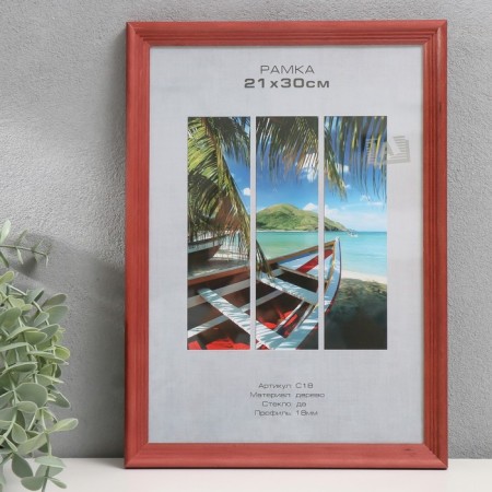 Photo frame tree "Image Art" C18 21x30 cm, (glass), red tree