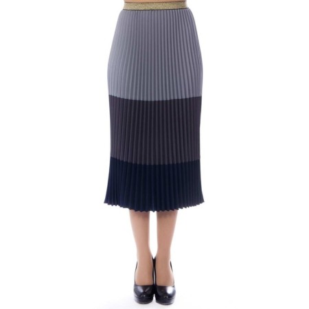 Women's skirt, size 42, gray, blue color-3