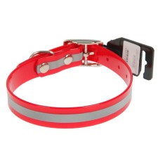 Biotan collar with a reflective strip, 39-51.5 x 2.5 cm, red