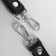 Handle for a bag, with carbines, 60 × 2 cm, black color