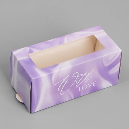 Box for Makarun, confectionery packaging "silk", 12 x 5.5 x 5.5 cm