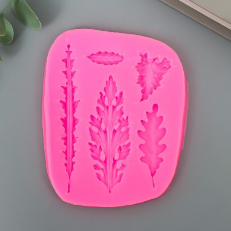 Mold Silicon "Leaves" 5 objects 1x8x10 cm-2
