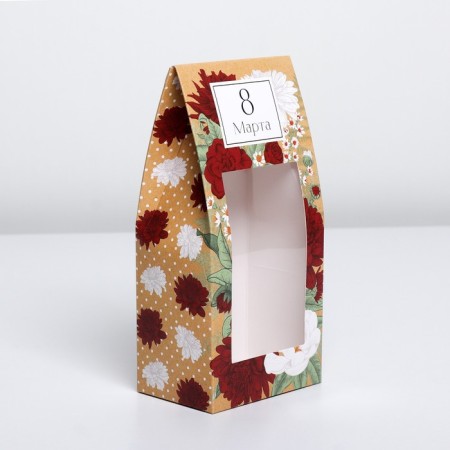 Confectionery box, packaging, “March 8”, 9 x 19 x 6 cm