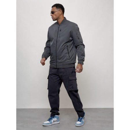 Male bomber, size 48, dark gray color-1
