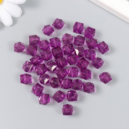 Plastic beads "Crystal polyhedron. Blackmary" transparent set of 20 g 1x1x1 cm-1