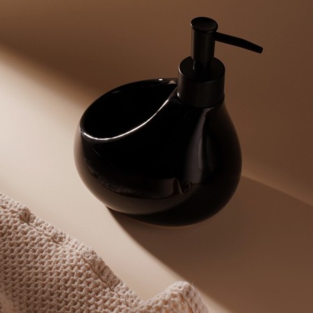 A soap dispenser with a Savanna drop sponge stand, 450 ml, black color-5