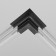 Corner Connector 90 ° Exign built under GCL 9.5 mm, black