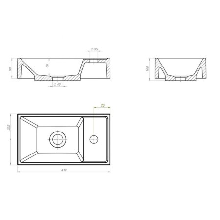 Sink uperwood Classic New 40 cm, white-2