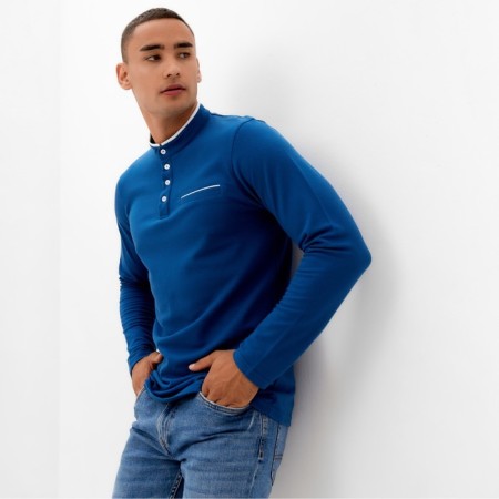 T -shirt with DL. Sleeve male minku Blue color, rr 48-2