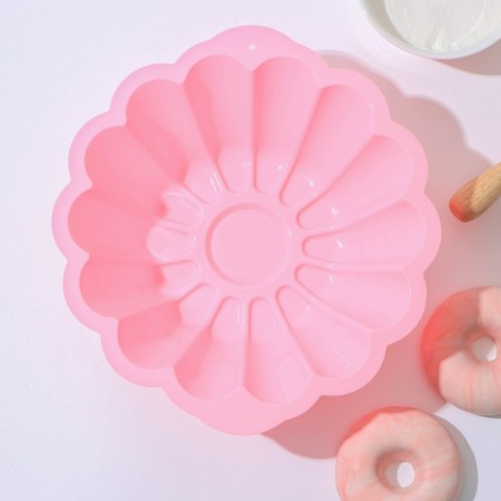 Baking shape of the share "Circle. Puding ", silicone, 24 × 23 × 9 cm, internal d = 21cm, color mix-3
