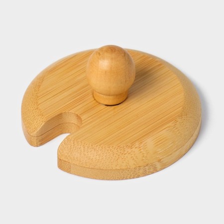 Lid for the tanks of the share, d = 6 cm, with a pen, bamboo-2