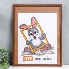 Photo frame wood 35x45 cm, No. 1, 17 mm, mocha (plastic screen)
