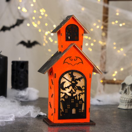 Decor with backlight "Fear Castle" 8 × 14 × 26 cm-1