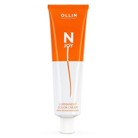 Cream-coloring hair permanent OLLIN Professional N-Joy, tone 7/17, blond cherish-brown, 100 ml-5