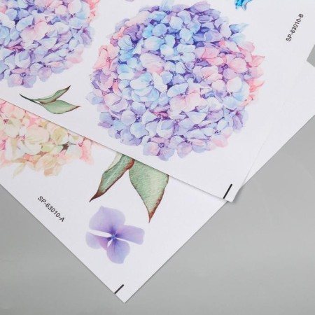 Stick plastic interior color "hydrangeas" 30x60 cm set 2 sheets-2