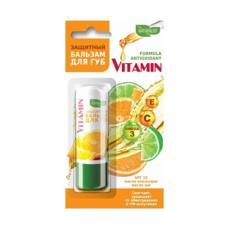 Lip balm Naturalist Vitamin, orange protective oil, Shea oil, SPF15, 4.5 g