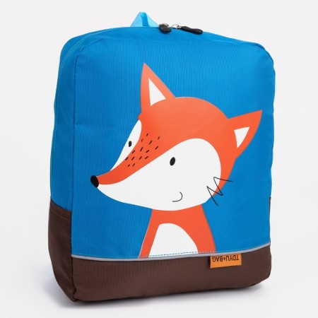 Baby backpack on lightning, reflective elements, blue color