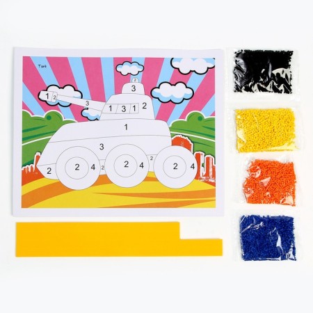 Set for creativity: EVA applique with crumbs and coloring - stickers "Technique"-2