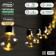 Garland “thread” 2.7 m with nozzles “lamps”, IP44, dark thread, 10 LED, glow warm white, 8 modes, solar battery