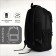 Youth backpack with lightning, 4 pockets, black/white color