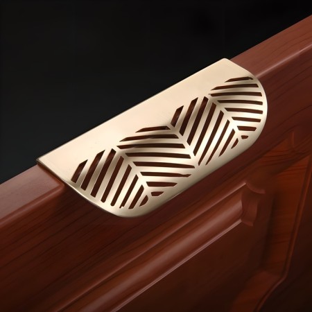 Cappio handle, m/o 96 mm, with a pattern, matte gold color-4