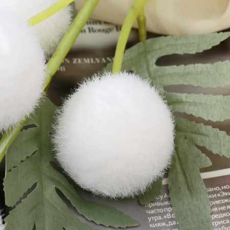 Flowers artificial "Smikka balls" 6x57 cm, white-1