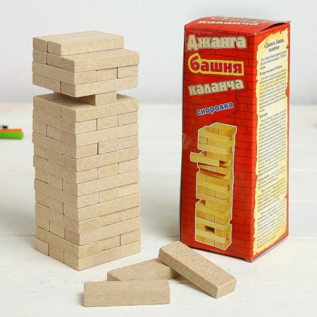 Falling tower, jenga "Kalancha", 54 Bruska, 19 x 6.5 cm