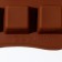 Form for chocolate shares "Chocolate sweets", silicone, 21.5 × 10 × 1.5 cm, 15 cells, brown color