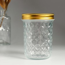 Bank for candles glass with a lid 