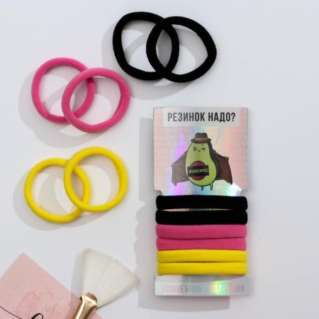 Hair gum "Avocado" 6 pcs