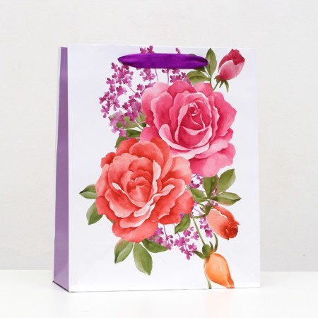 Laminated "colorful peonies" 26x32x12 package