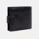 Male purse on a button, for bills, for cards, for coins, black color