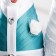 Decoration for champagne "wave", turquoise