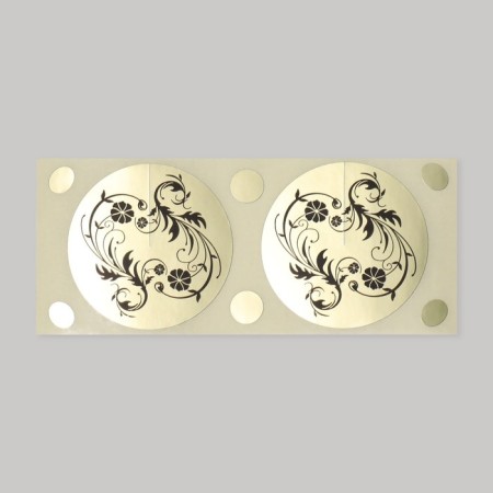 Stykini, with moles, d = 45 mm, silver color-1