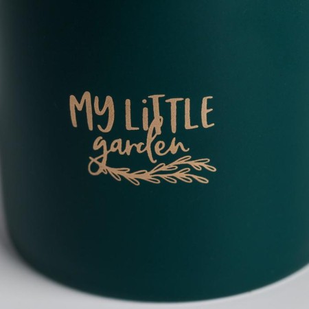 Kashpo ceramic with embossing, Garden Pot, 8 x 7.5 cm-4
