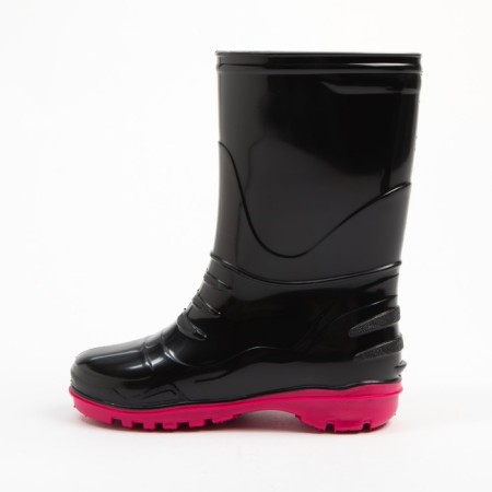 Rubber boots baby, black color+pink, size 30-1
