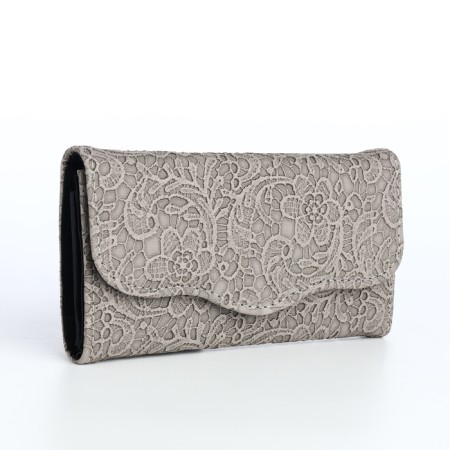 Women's wallet on magnet, gray color